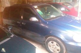 2003 Kia Sedona Manual Blue Van For Sale 