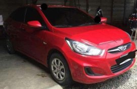 2014 Hyundai Accent Manual Red Sedan For Sale 
