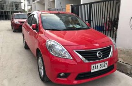 2013 Nissan Almera AT Red Sedan For Sale 