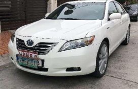 2007 Toyota Camry Hybrid White Fuel Efficient for sale