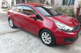 Kia Rio EX 2013 Manual Red Sedan For Sale 