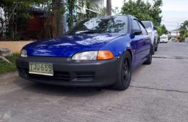 Honda Civic 1993 Manual Blue Sedan For Sale 