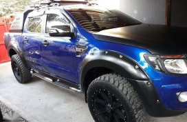Ford Ranger 2014 Manual Blue Pickup For Sale 