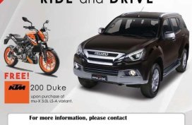 2018 Isuzu MUX LSA AT 3.0L FOR SALE