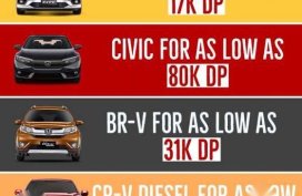 Honda Cars ALL-IN LOW DP Promo 2018