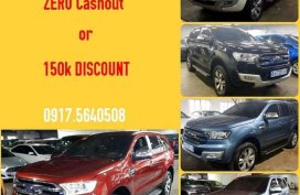 2018 Ford Everest Zero Cashout or 150k Discount