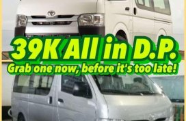 Toyota Hiace Commuter 2018 30 DSL MT Low Downpayment promo at 39k