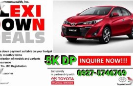 Brand new Toyota Vios 1.3E Auto 5K DP 20118