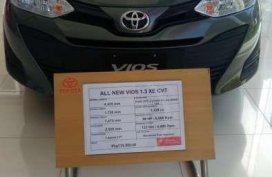 The New Toyota Vios 1.3L XE CVT AT 2019