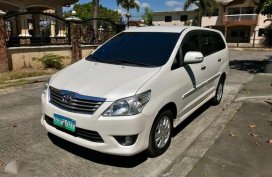 2012 Toyota Innova G Diesel White Pearl
