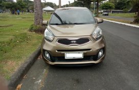 Brown Kia Picanto 2015 Manual Gasoline for sale in Las Piñas