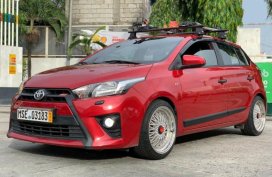 Red Toyota Yaris 2016 for sale in Quezon City