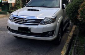Pearl White Toyota Fortuner 2014 for sale in Pasay