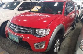 Red Mitsubishi Strada 2013 at 79025 km for sale in Quezon City