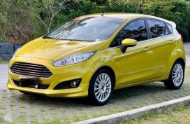 Yellow Ford Fiesta 2016 Hatchback Automatic Gasoline for sale in Manila
