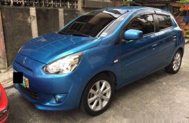 Blue Mitsubishi Mirage 2013 at 59006 km for sale 