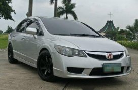Silver Honda Civic 2009 Manual Gasoline for sale