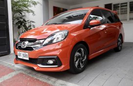 Orange Honda Mobilio 2015 Automatic Diesel for sale