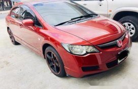 Red Honda Civic 2008 Manual Gasoline for sale 