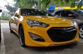 Yellow Hyundai Genesis 2013 Coupe Automatic Gasoline for sale