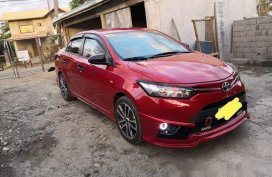 Red Toyota Vios 2016 at 50000 km for sale