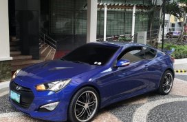 Blue 2013 Hyundai Genesis Manual Gasoline for sale 