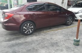 Red Honda Civic 2013 for sale in Quezon City