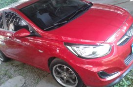 Red Hyundai Accent 2013 Sedan 1.4L AT Gas
