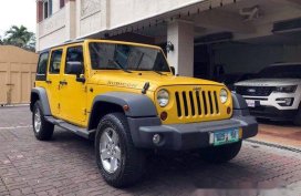 Yellow Jeep Wrangler 2011 Automatic Gasoline for sale  