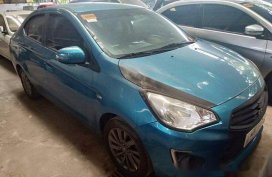 Selling Blue Mitsubishi Mirage 2017 Manual Gasoline  