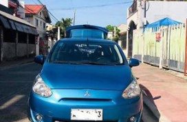 Selling Blue Mitsubishi Mirage 2014 Manual Gasoline at 66500 km