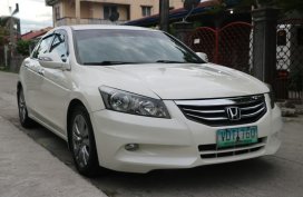 Pearl White Honda Accord 2011 for sale in Bacoor