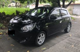 Black 2014 Mitsubishi Mirage Hatchback at 47000 km for sale 