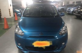 Blue Mitsubishi Mirage 2015 for sale in Automatic