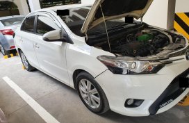 Pearl White Toyota Vios 2015 for sale in Automatic