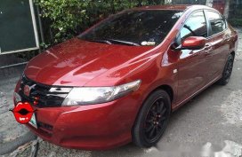 Red Honda City 2009 at 97000 km for sale 