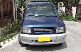 Blue Mitsubishi Adventure 1998 SUV / MPV at Manual  for sale in Manila