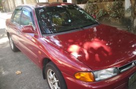 Selling Red Mitsubishi Lancer 1996 in Quezon City