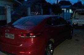 Red Hyundai Elantra 2018 for sale in Davao