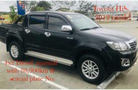Black Toyota Hilux 2012 for sale in Manual