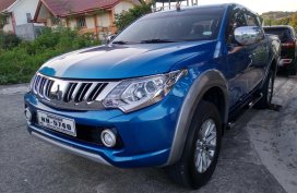 Sell Blue 2015 Mitsubishi Strada Truck at 31000 in Manila