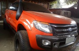Orange Ford Ranger 2.0 Turbo Wildtrak Manual 2015 FOR SALE