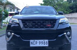 Black Toyota Fortuner 2019 for sale in Davao City