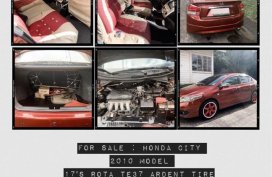 Red Honda City 2010 for sale in Santo Tomas