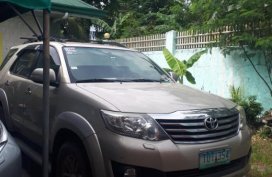 Silver Toyota Fortuner 2012 for sale in Lucena