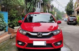 Red Honda Brio 2018 Hatchback at 10000 km for sale