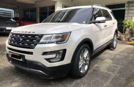 White Ford Explorer Limited EcoBoost 2017 for sale in Quezon