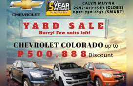 Brand new CHEVROLET COLORADO starts at 968K