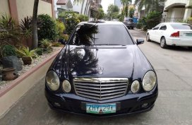 Blue Mercedes-Benz E-Class 2007 Sedan for sale in Manila
