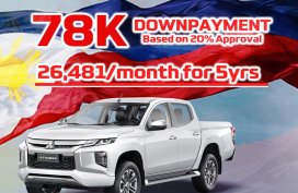 2021 Mitsubishi Strada GLS 4x2 MT 78k Downpayment